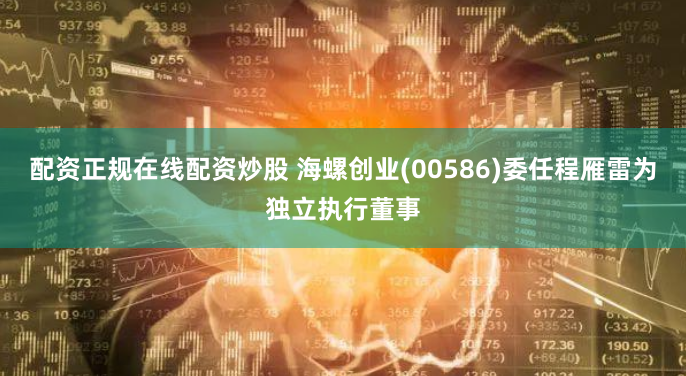 配资正规在线配资炒股 海螺创业(00586)委任程雁雷为独立执行董事